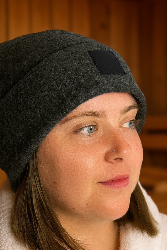 Sauni Pure Merino Wool Sauna Hat - Felted, Insulated, Beanie - One Size