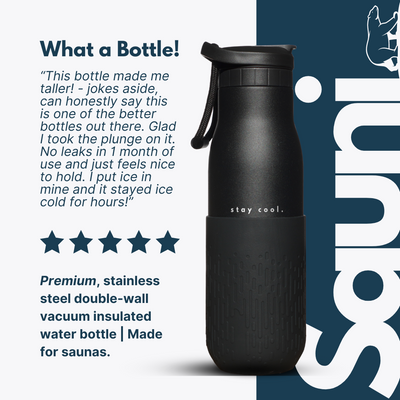 500 mL (17.6 OZ) Double-Wall Vacuum Insulated Sports Bottle for Gyms and Saunas